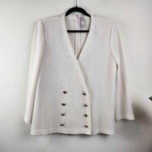 CASTLEBERRY Vintage double breast Ivory Sweater Blazer Cardigan